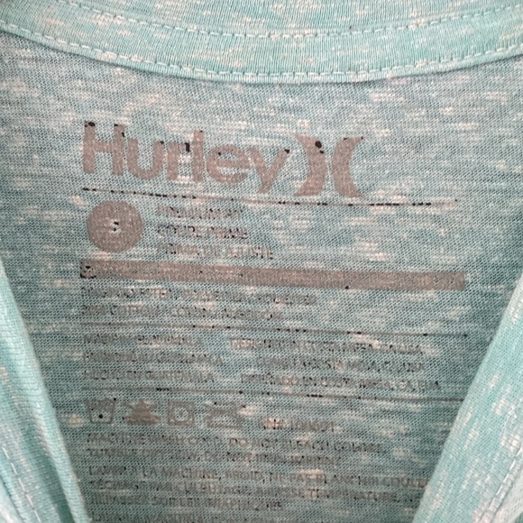 Hurley Graphic Tee in size men’s small aqua/teal - Picture 3 of 4